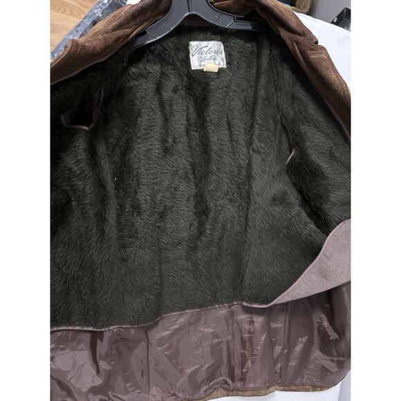 Victoria Leather Heavy Suede Nubuck Trucker Jacket Brown Western Cowboy Canada - Picture 10 of 11
